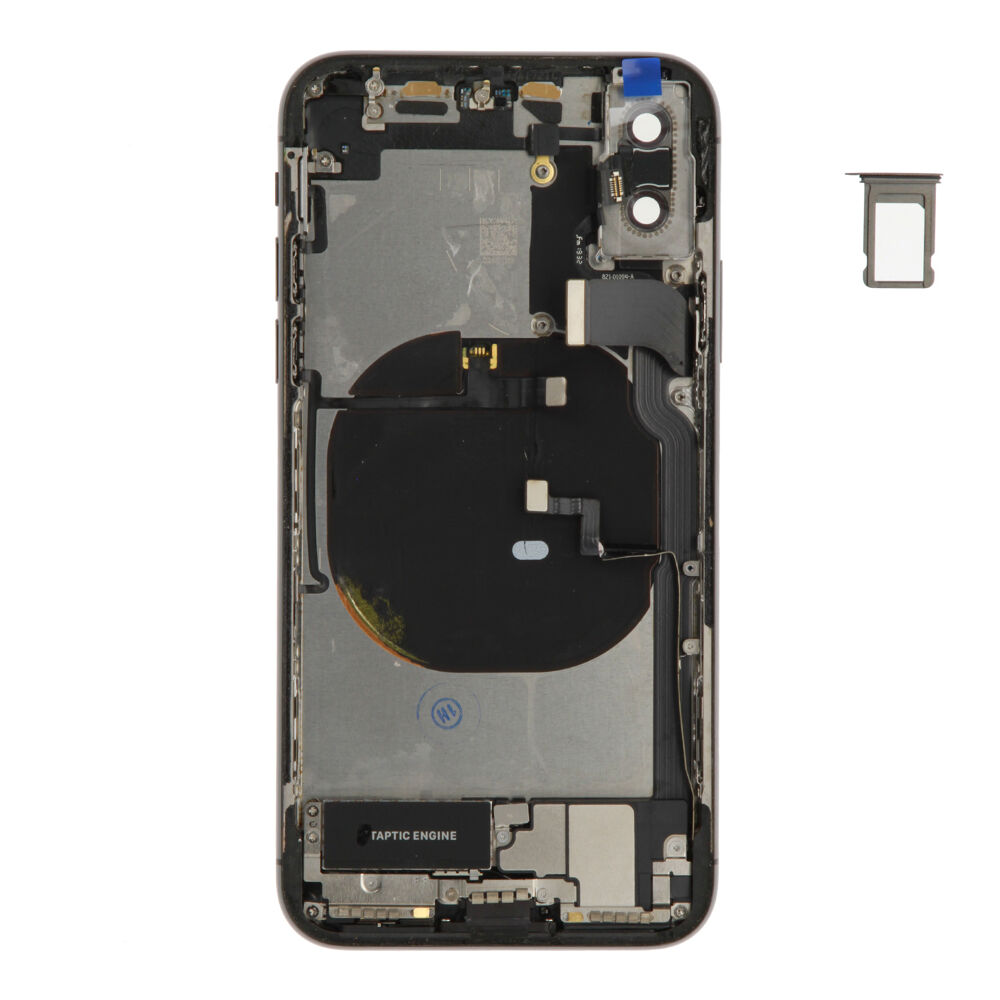 Rear Cover (Pulled B) incl. small parts - Space Grey, For iPhone X