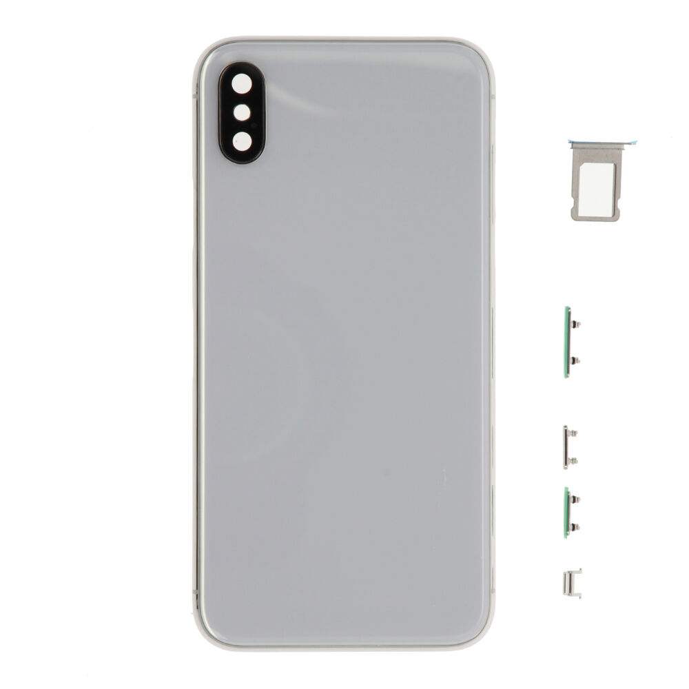 Rear Cover (excl. Logo) - Silver, For iPhone X