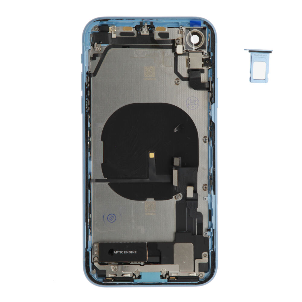 Rear Cover (Pulled A) incl. small parts - Blue, For iPhone XR