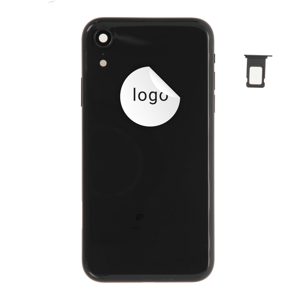 Rear Cover (Pulled B) incl. small parts - Black, For iPhone XR