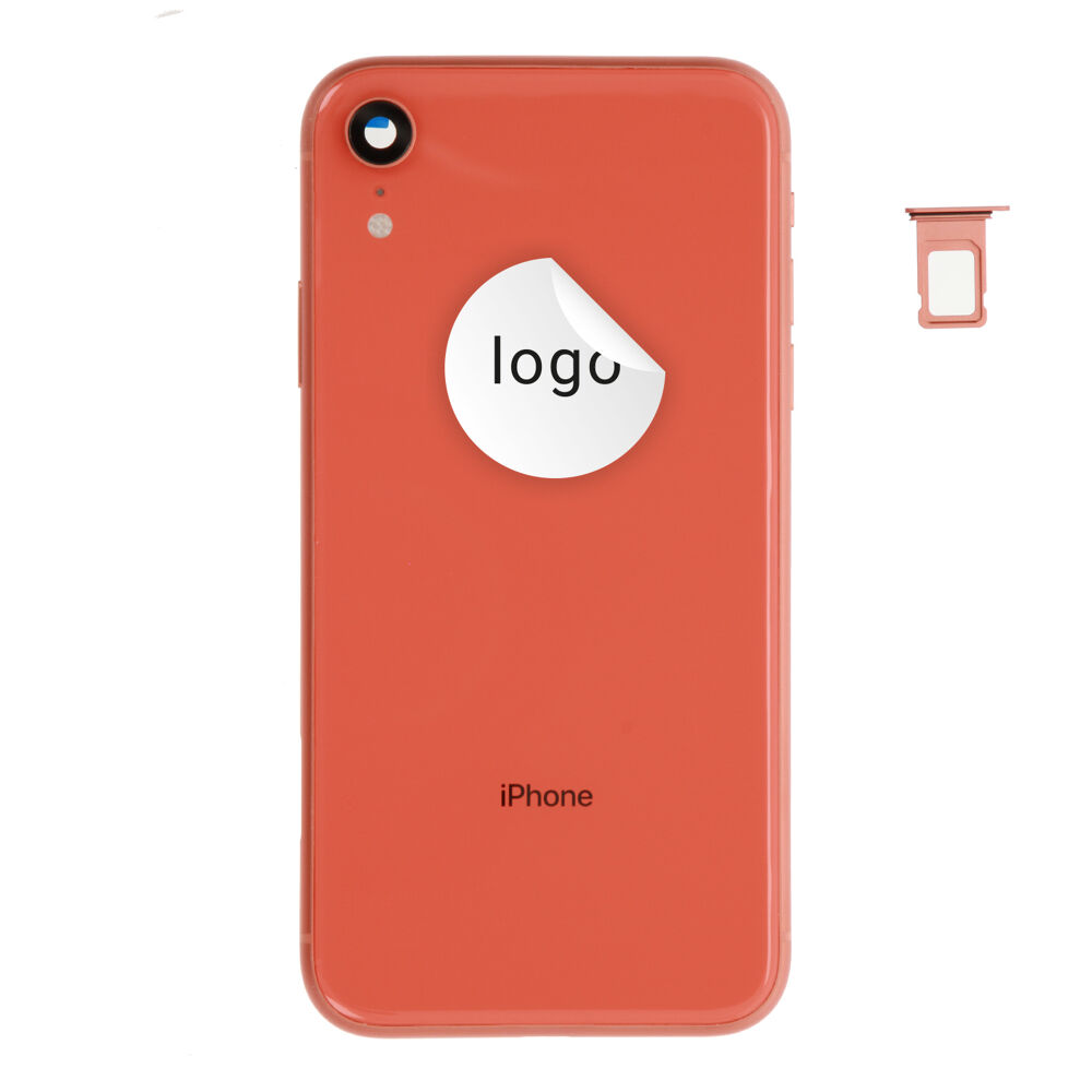 Rear Cover (Pulled B) incl. small parts - Coral, For iPhone XR