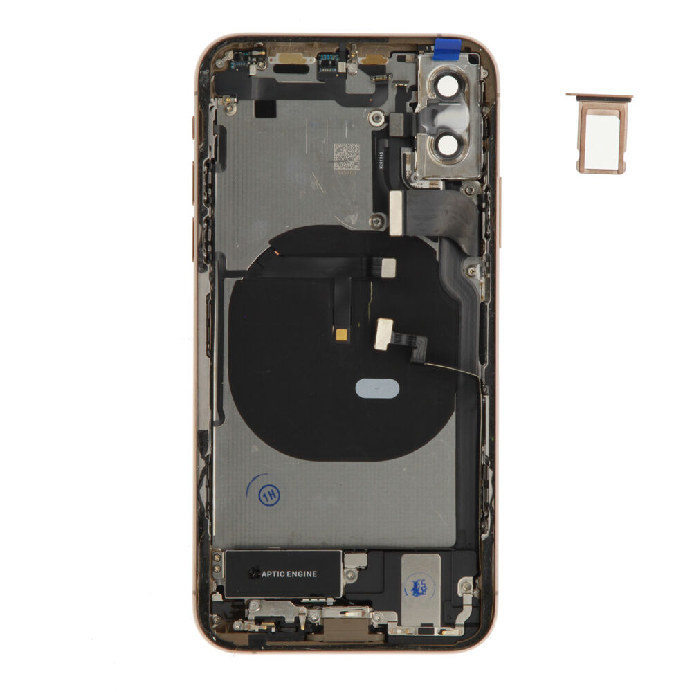 Rear Cover (Pulled A) incl. small parts - Gold, For iPhone XS