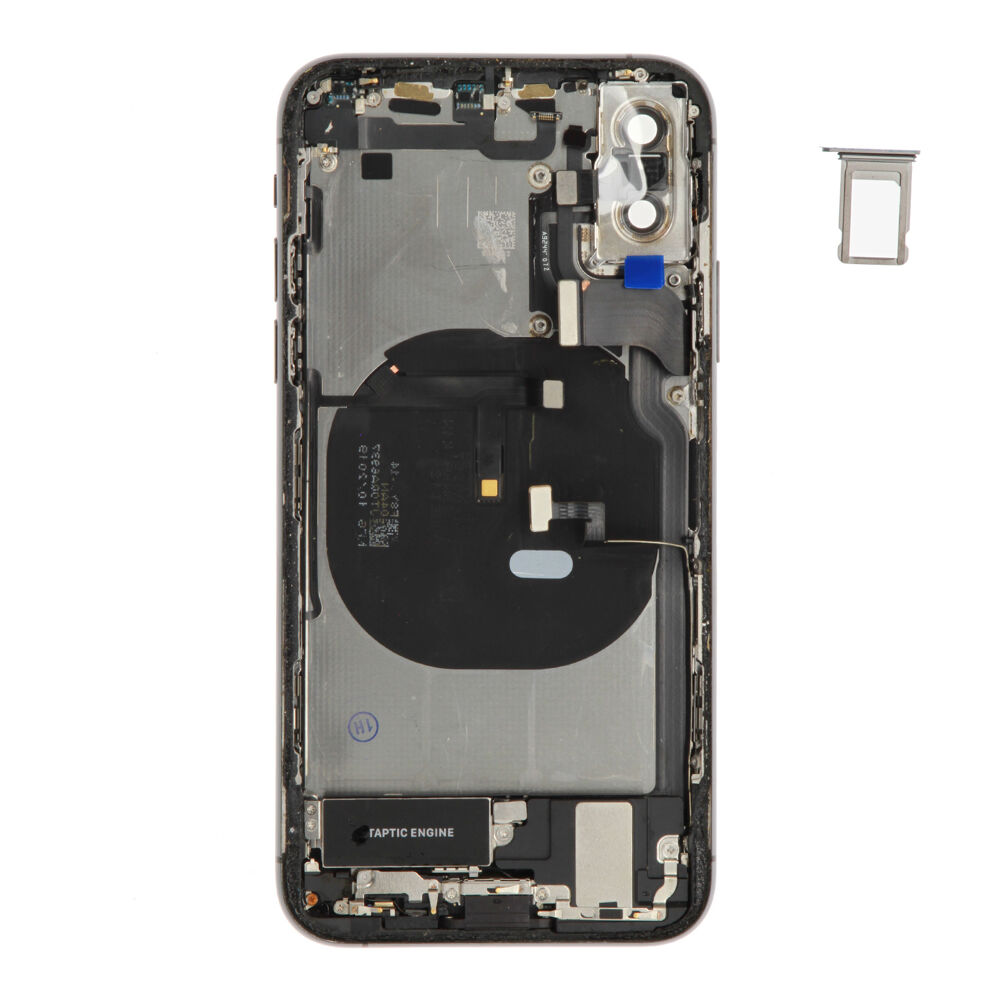 Rear Cover (Pulled C) incl. small parts - Space Grey, For iPhone XS