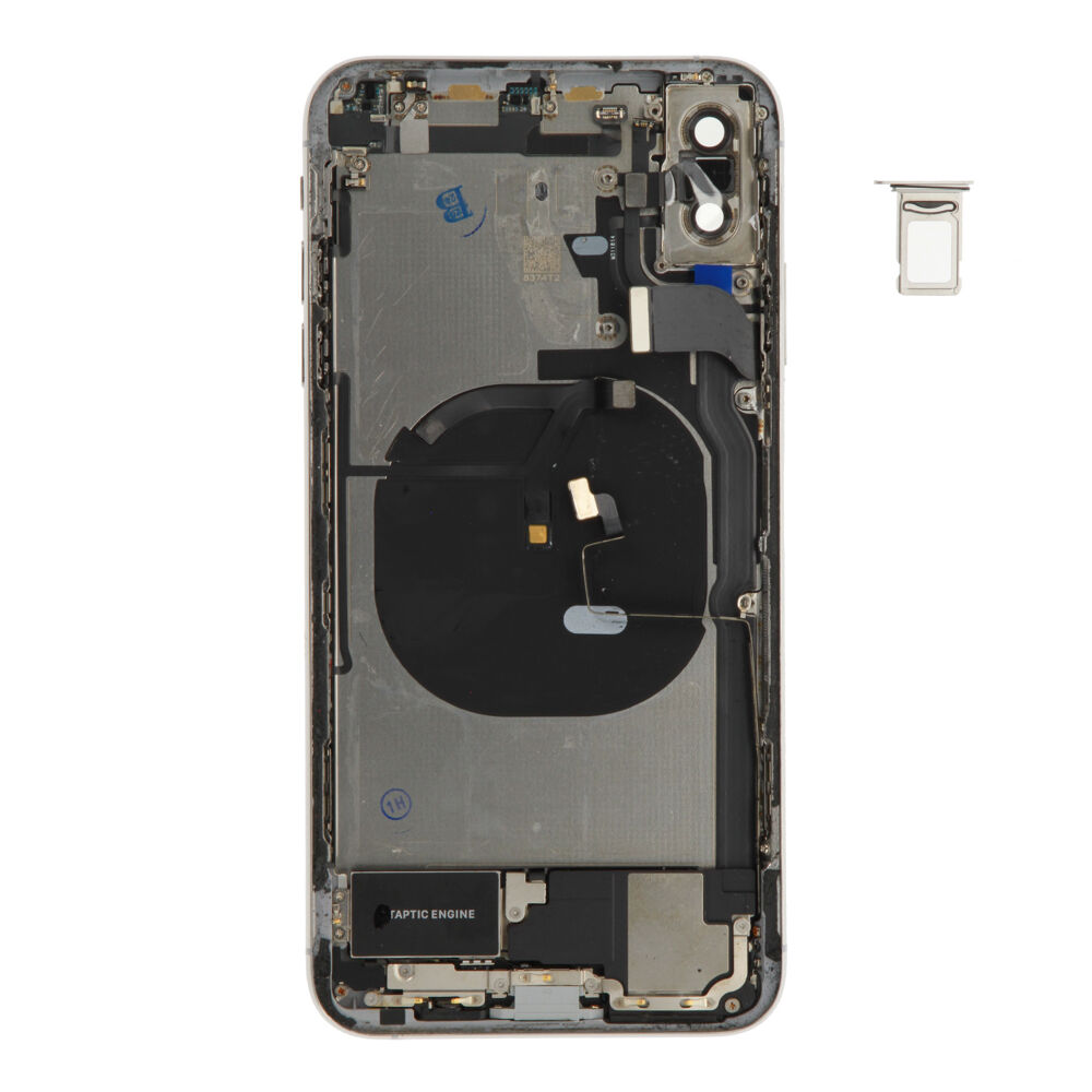 Rear Cover (Pulled A) incl. small parts - Silver, For iPhone XS Max