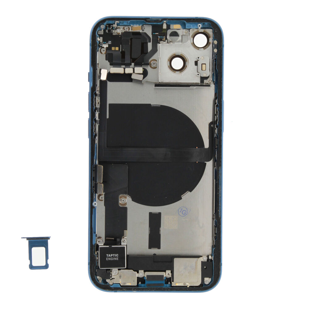 Rear Cover (Pulled C) incl. small parts - Blue, For iPhone 13