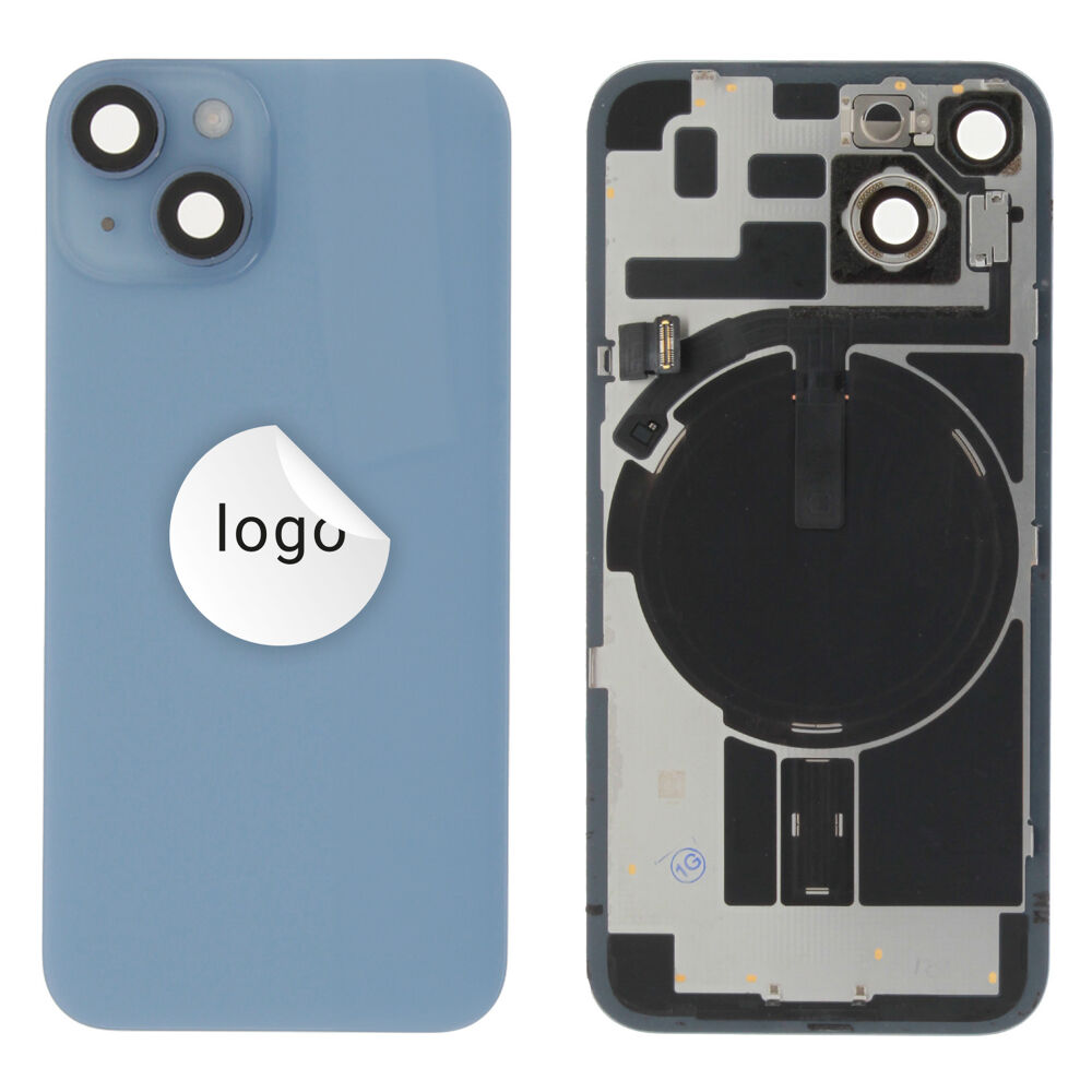 Rear Cover (Pulled C) incl. small parts - Blue, For iPhone 14