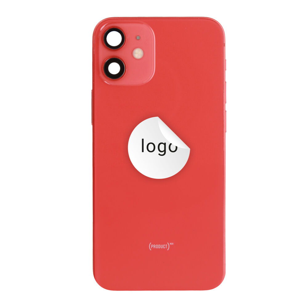 Rear Cover (Pulled B) incl. small parts - Red, For iPhone 12 mini