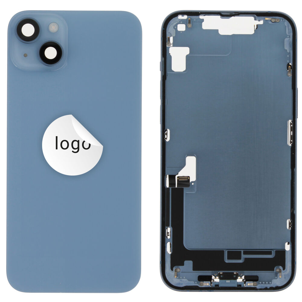 Rear Cover (Pulled C) incl. small parts - Blue, For iPhone 14 Plus