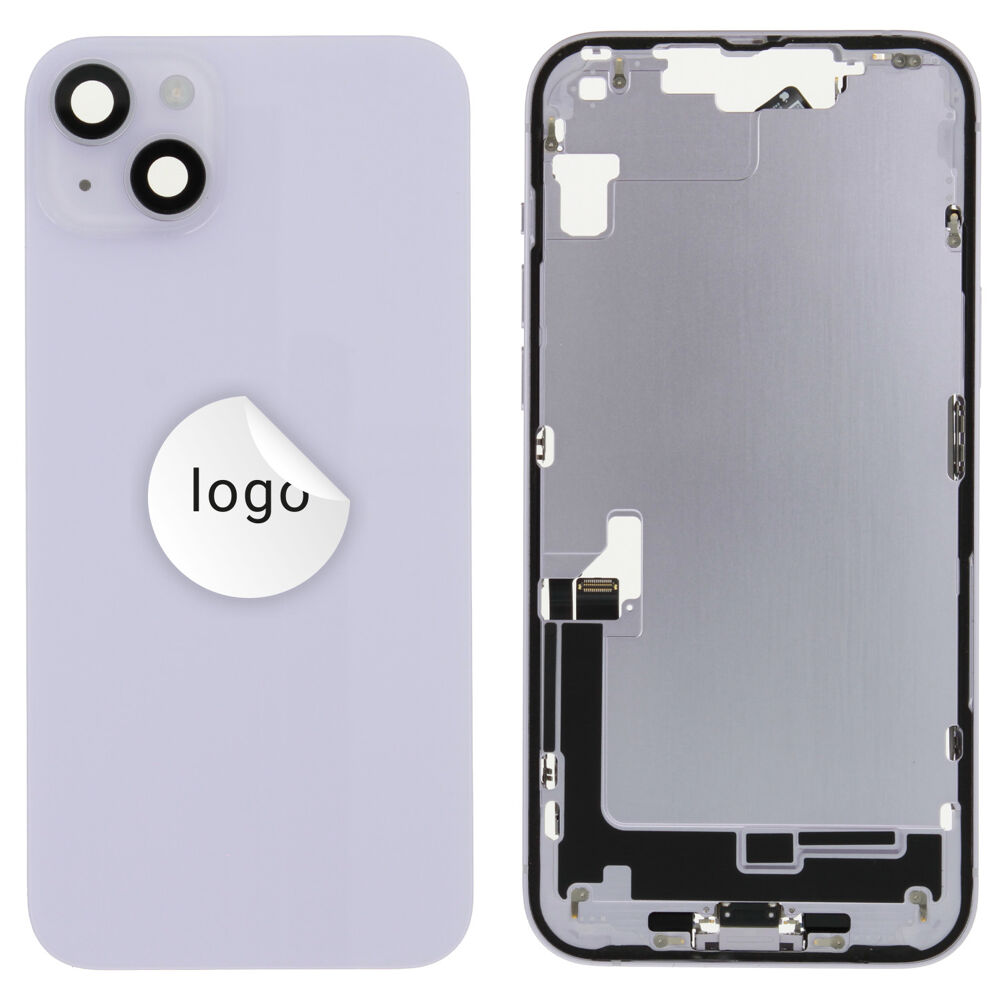 Rear Cover (Pulled A) incl. small parts - Purple, For iPhone 14 Plus