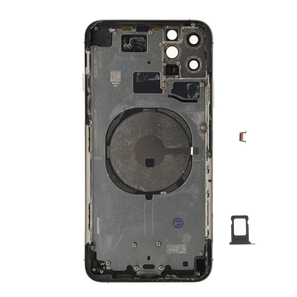 Rear Cover (Pulled A) excl. small parts - Black (Space Grey), For iPhone 11 Pro Max