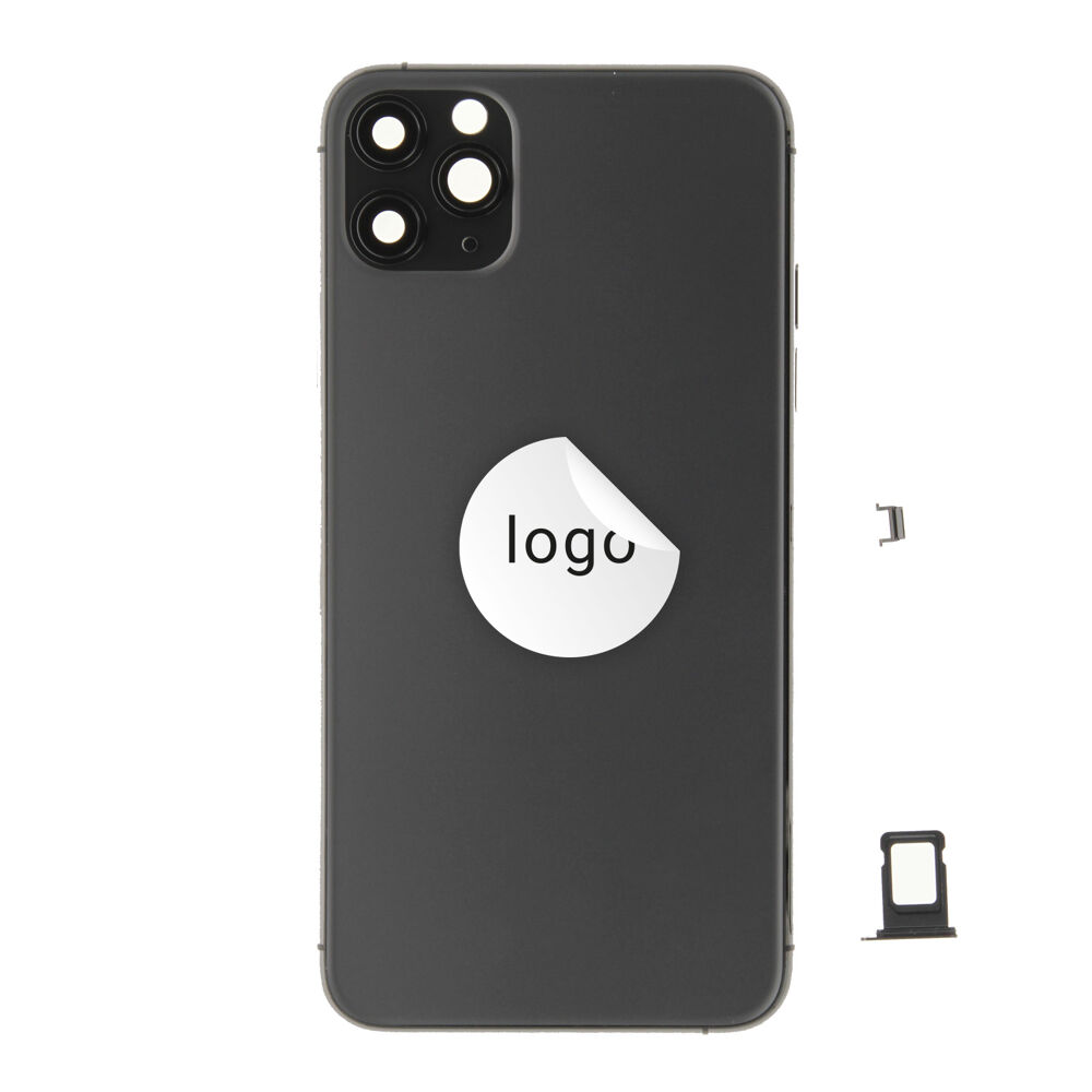 Rear Cover (Pulled A) excl. small parts - Black (Space Grey), For iPhone 11 Pro Max