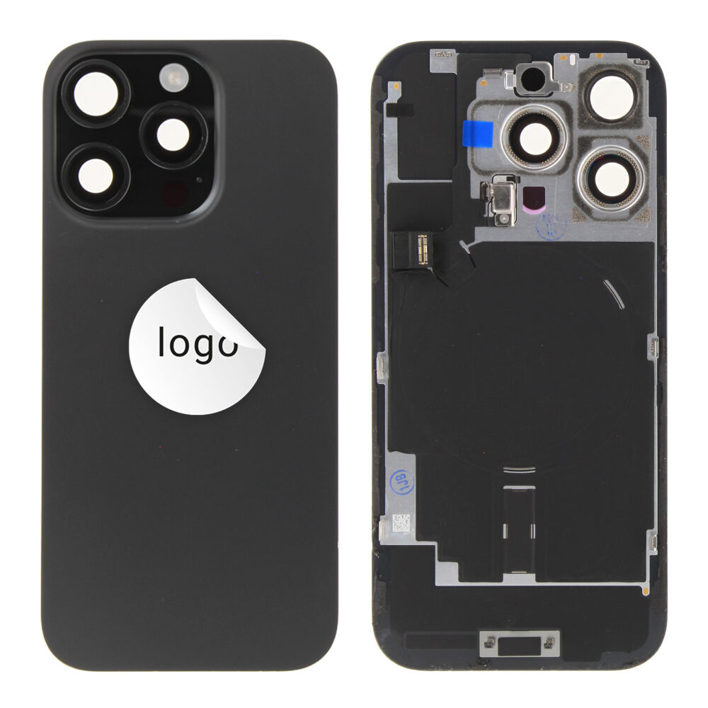 Rear Cover (Pulled B) incl. small parts - Black, For iPhone 16 Pro