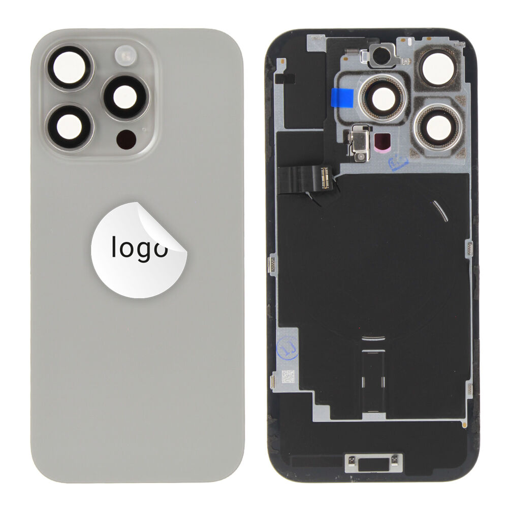 Rear Cover (Pulled B) incl. small parts - Grey, For iPhone 16 Pro