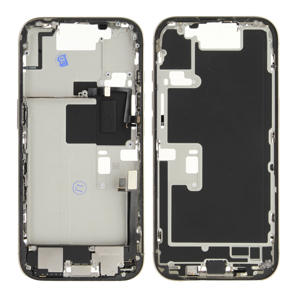 Rear Cover (Pulled C) incl. small parts - Grey, For iPhone 16 Pro