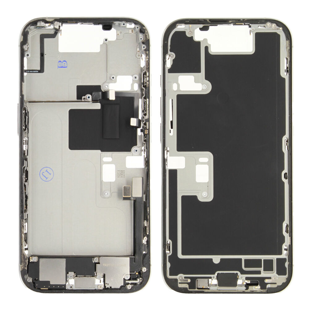 Rear Cover (Pulled C) incl. small parts - White, For iPhone 16 Pro