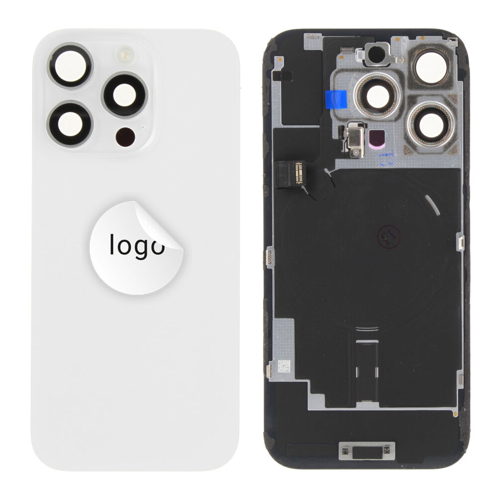 Rear Cover (Pulled C) incl. small parts - White, For iPhone 16 Pro