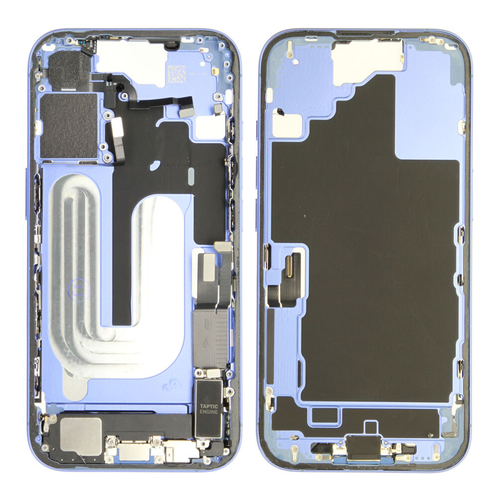 Rear Cover (Pulled B) incl. small parts - Blue, For iPhone 16