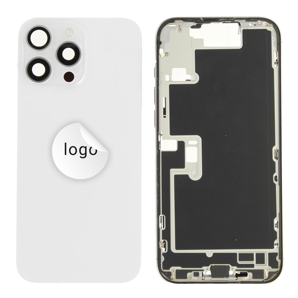 Rear Cover (Pulled B) incl. small parts - White, For iPhone 16 Pro Max