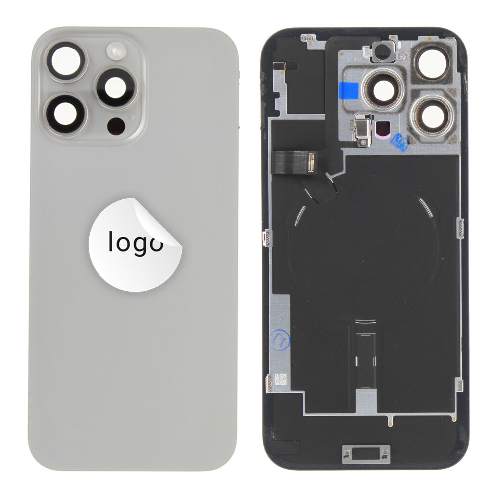 Rear Cover (Pulled A) incl. small parts - Grey, For iPhone 16 Pro Max