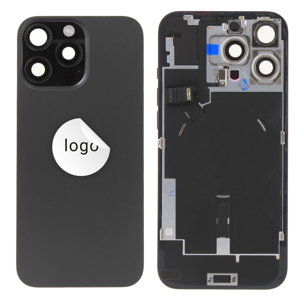 Rear Cover (Pulled B) incl. small parts - Black, For iPhone 16 Pro Max