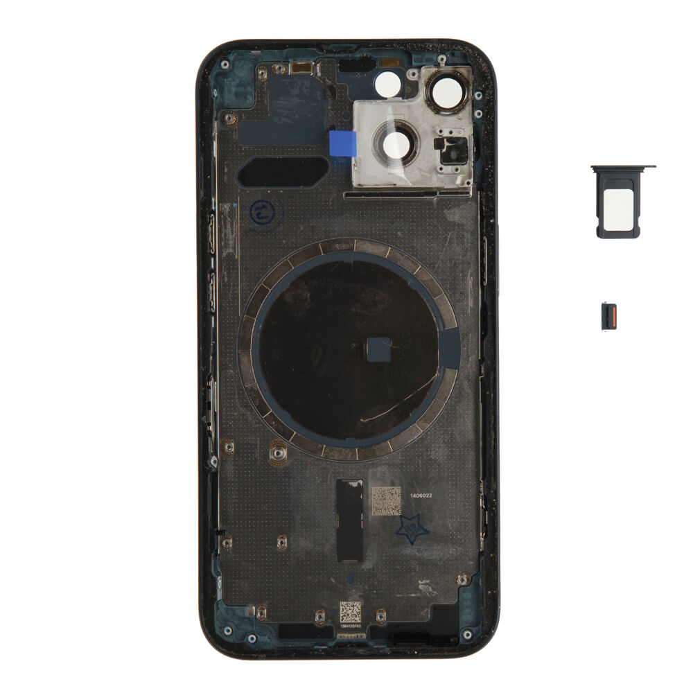 Rear Cover (Pulled A) excl. small parts - Black, For iPhone 13