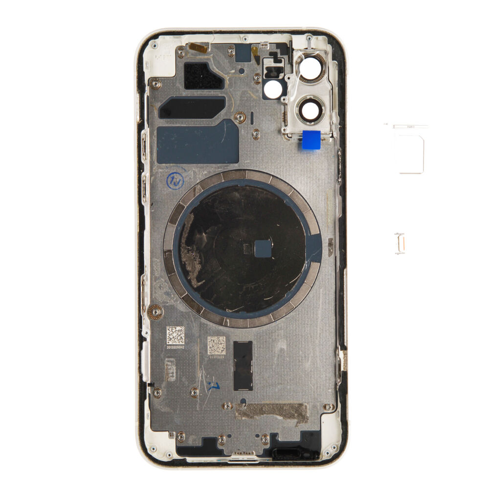 Rear Cover (Pulled A) excl. small parts - White, For iPhone 12