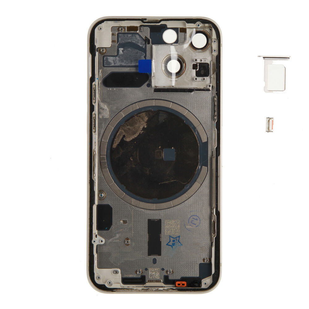 Rear Cover (Pulled A) excl. small parts - White, For iPhone 13 mini