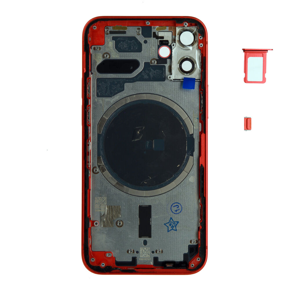 Rear Cover (Pulled A) excl. small parts - Red, For iPhone 12 mini