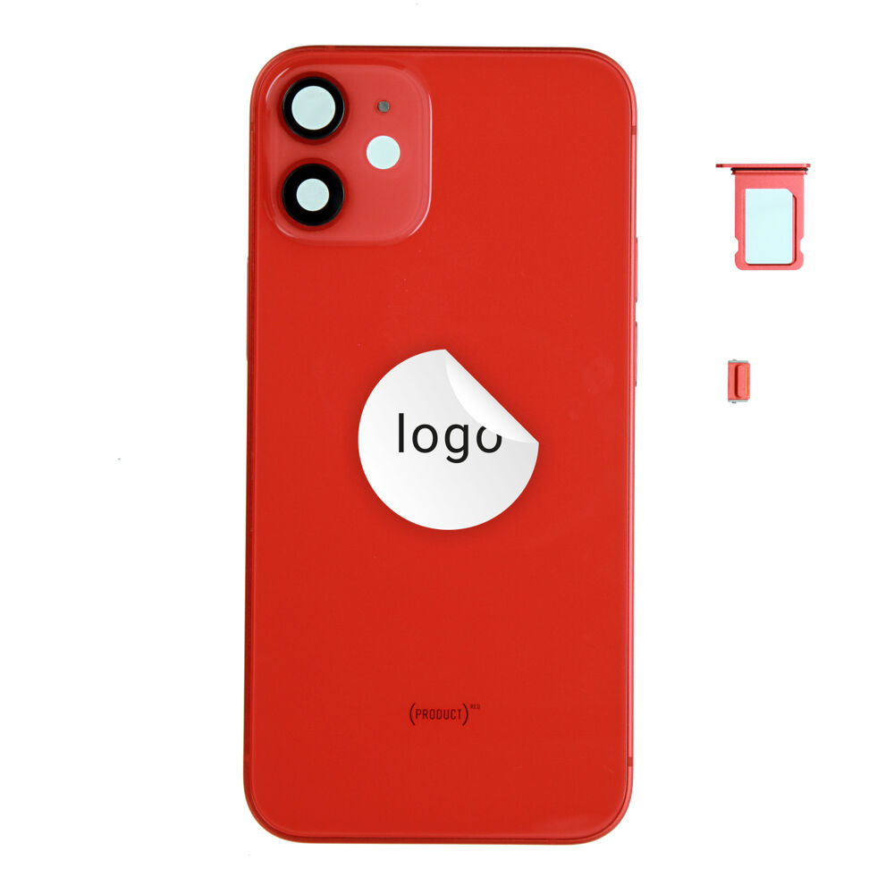 Rear Cover (Pulled A) excl. small parts - Red, For iPhone 12 mini