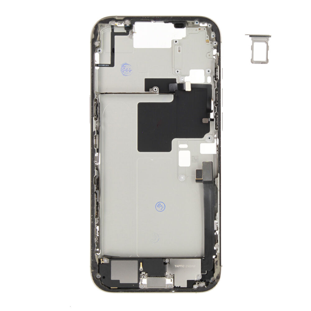 Middle Frame (Pulled B) incl. small parts - Grey, For iPhone 16 Pro Max