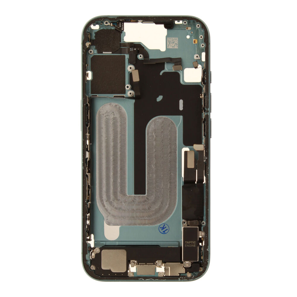Middle Frame (Pulled A) incl. small parts - Green, For iPhone 16