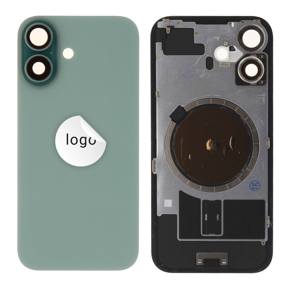 Rear Cover (Pulled A) excl. small parts - Green, For iPhone 16