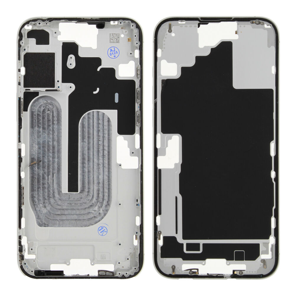 Rear Cover (Pulled A) excl. small parts - White, For iPhone 16 Plus