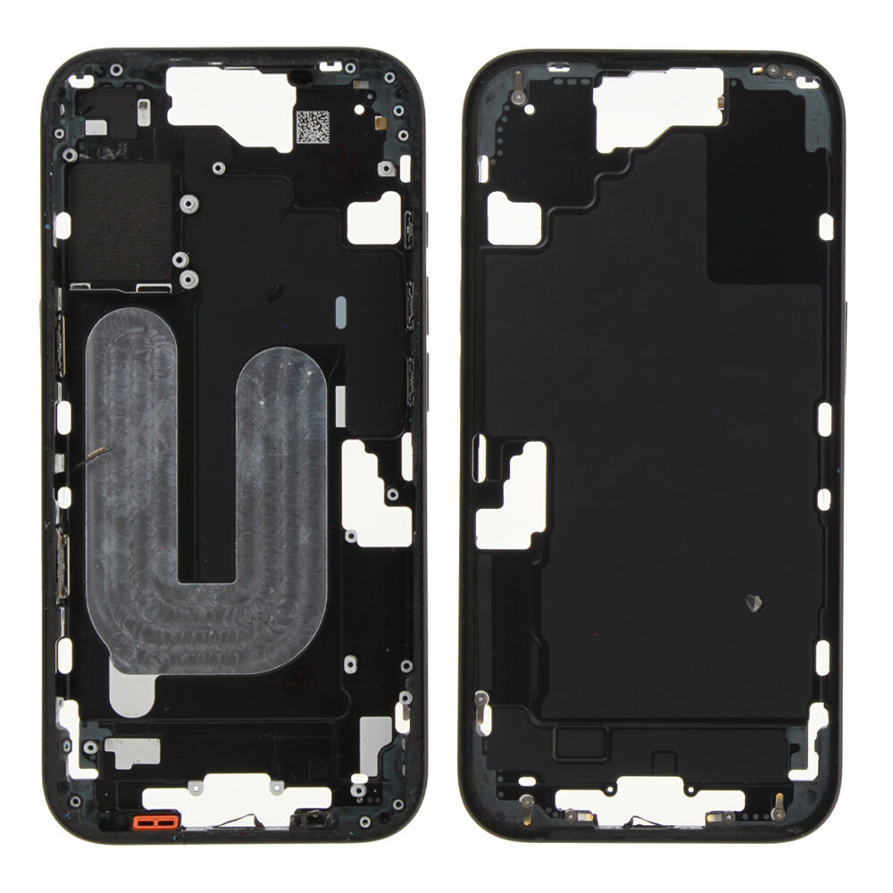 Rear Cover (Pulled A) excl. small parts - Black, For iPhone 16