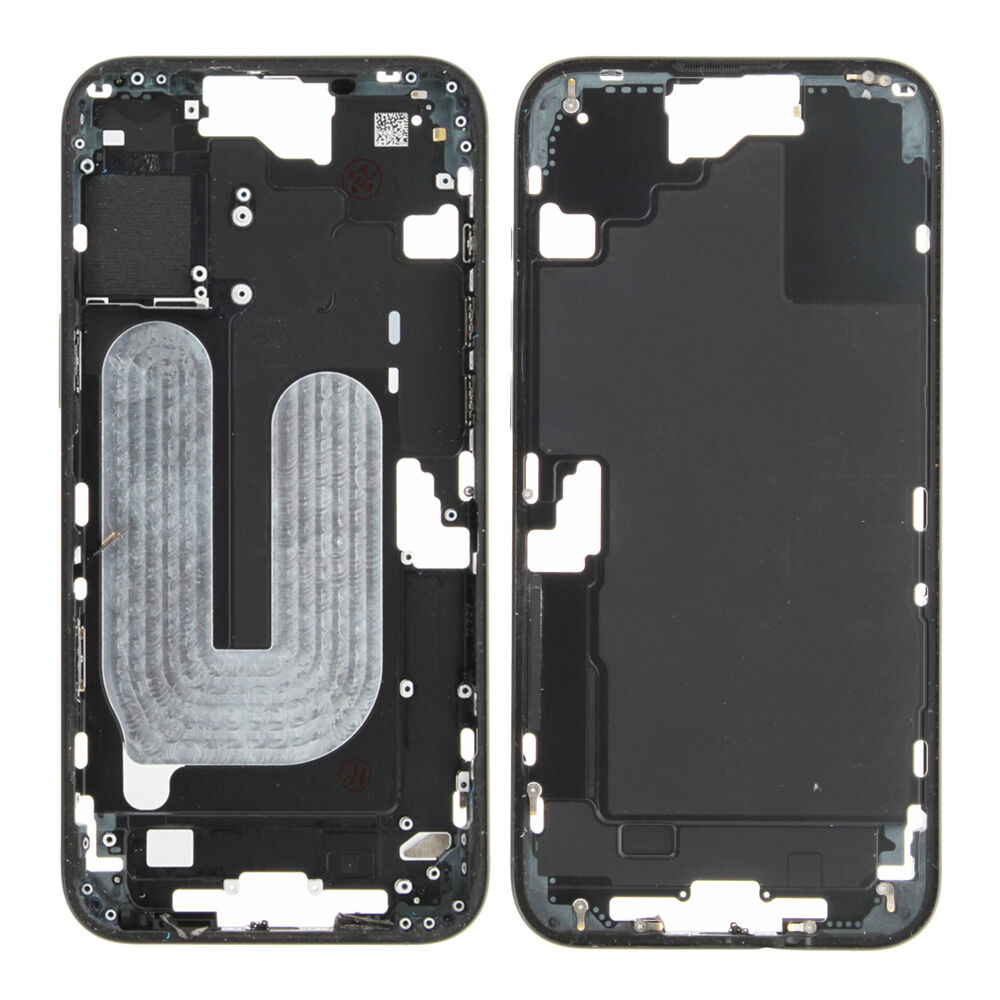 Rear Cover (Pulled A) excl. small parts - Black, For iPhone 16 Plus