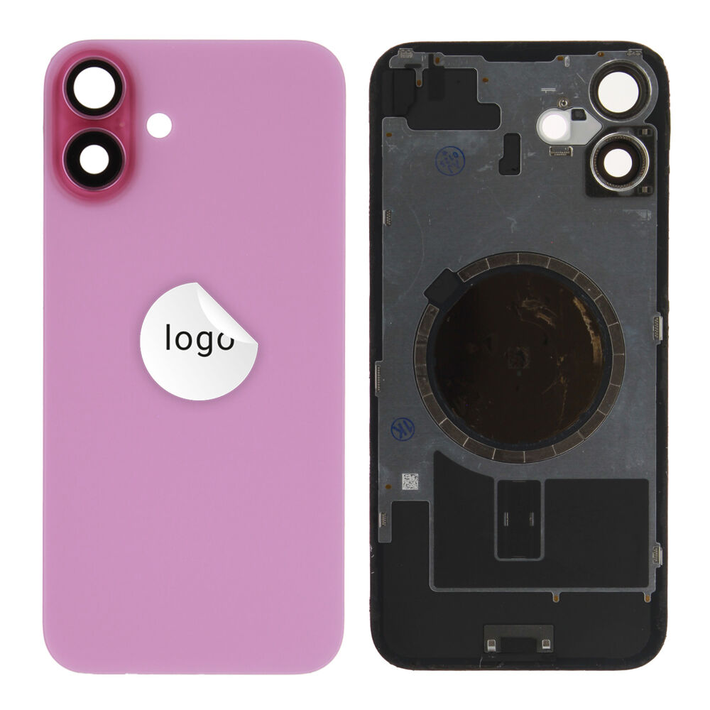 Rear Cover (Pulled A) excl. small parts - Pink, For iPhone 16 Plus