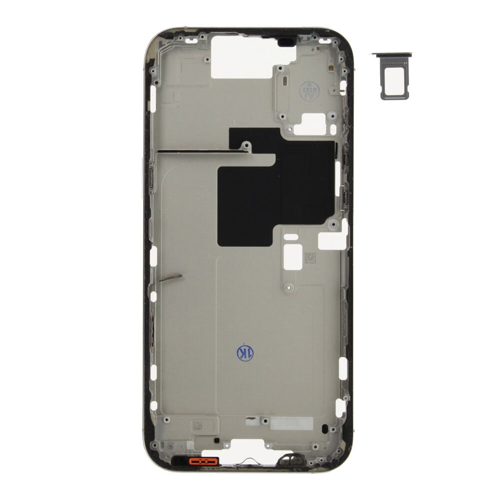 Middle Frame (Pulled A) excl. small parts - White, For iPhone 16 Pro Max