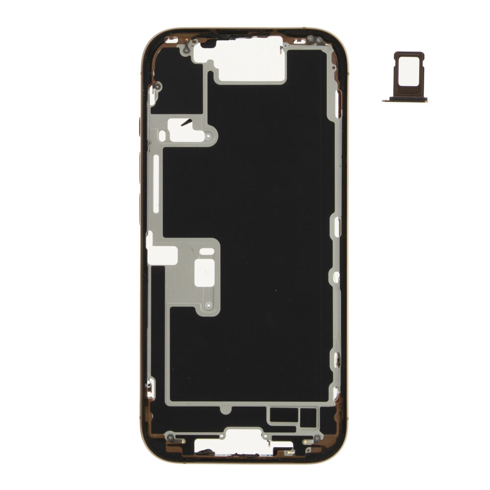 Middle Frame (Pulled A) excl. small parts - Desert Titanium, For iPhone 16 Pro