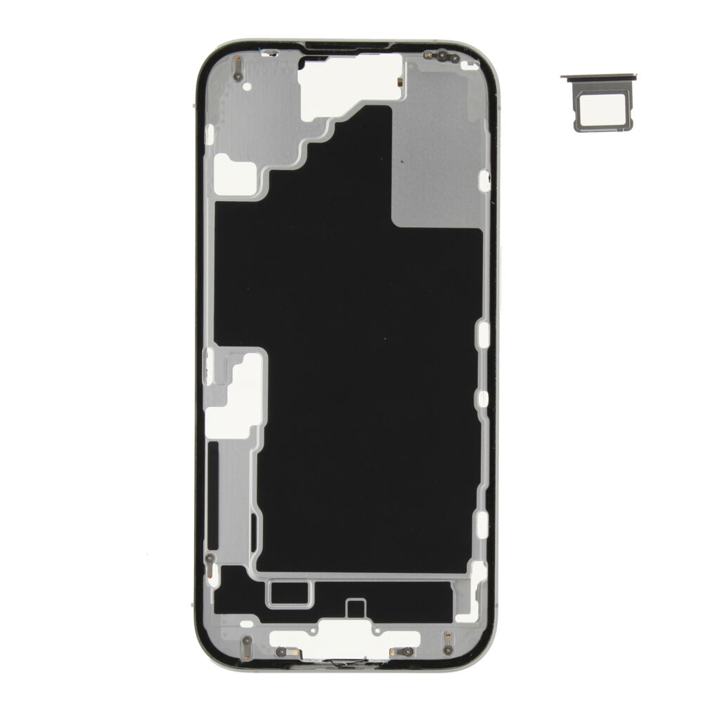 Middle Frame (Pulled A) excl. small parts - White, For iPhone 16