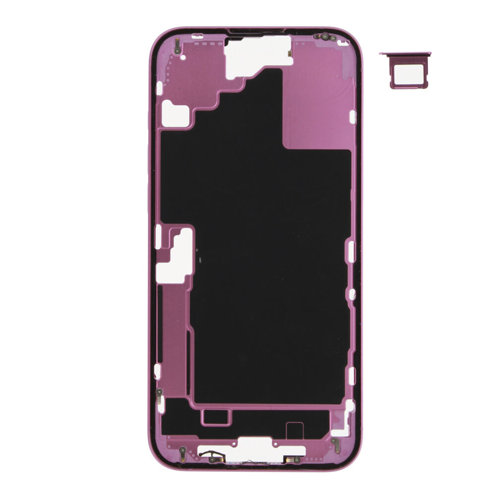 Middle Frame (Pulled A) excl. small parts - Pink, For iPhone 16 Plus