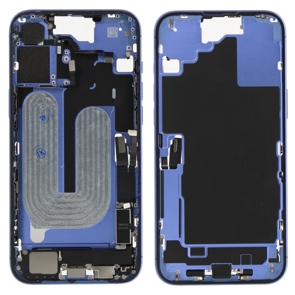 Rear Cover (Pulled B) incl. small parts - Blue, For iPhone 16 Plus