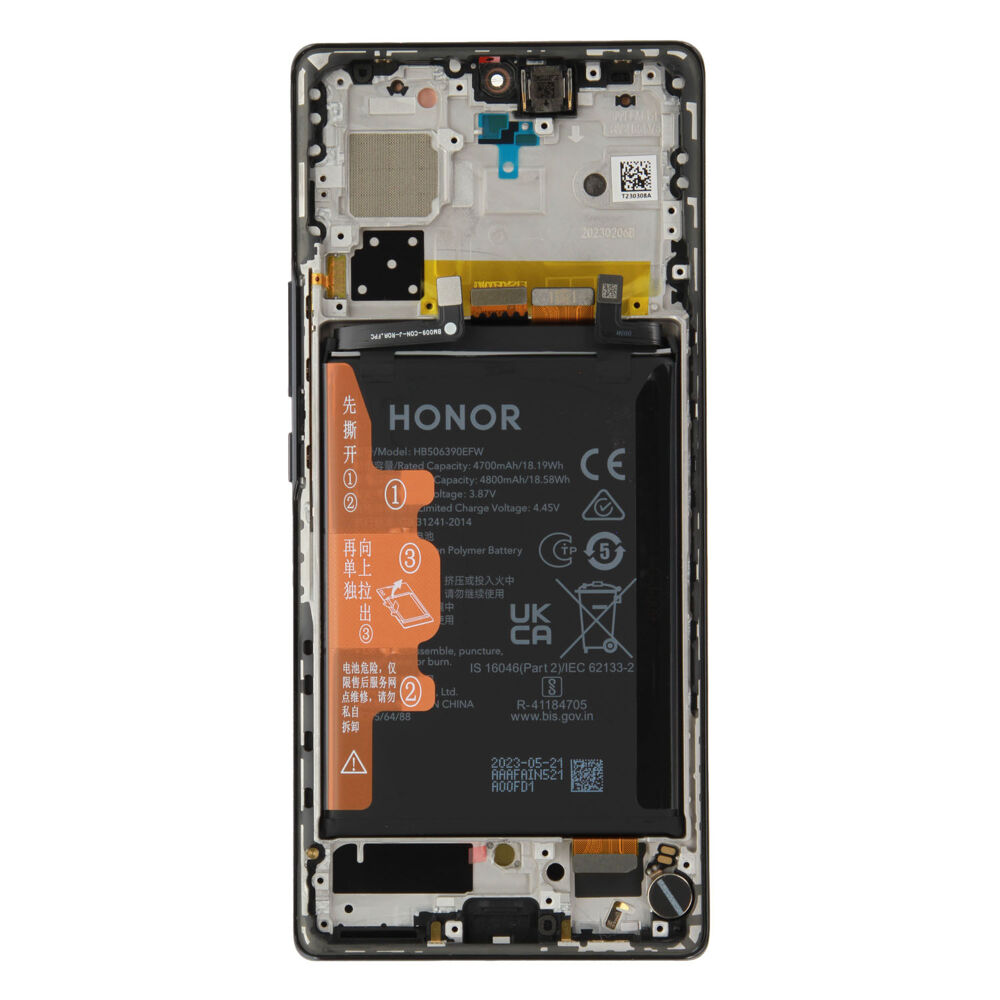 Módulo Pantalla Huawei Display incl. battery (Original) - Black, Honor 70 Original Service Pack