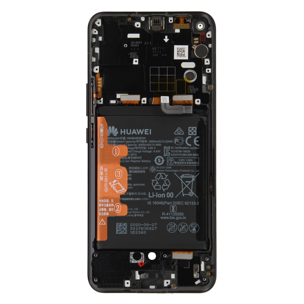 Módulo Pantalla Display incl. frame (Original) - Black, Honor 30 Original Service Pack