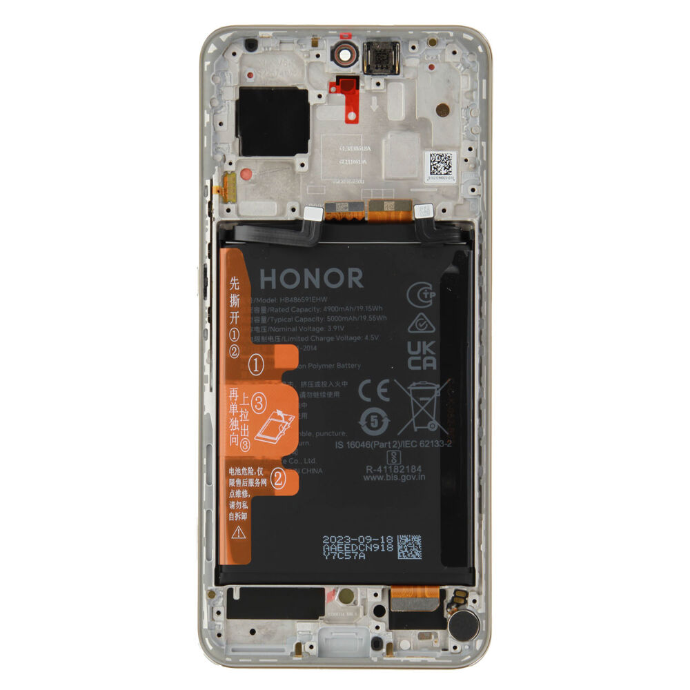 Módulo Pantalla Display incl. frame (Original) - Silver, Honor 90 Original Service Pack