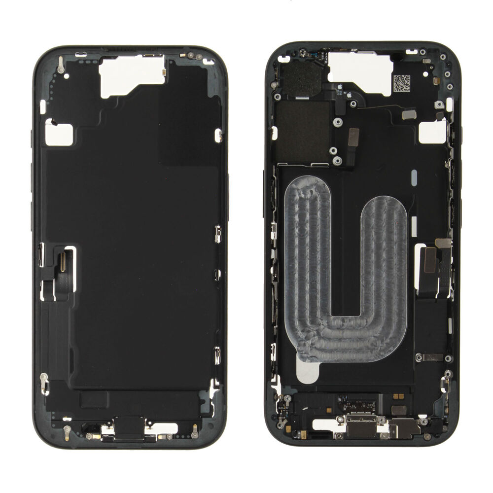 Middle Frame incl. battery (Original) - Black, Apple iPhone 16