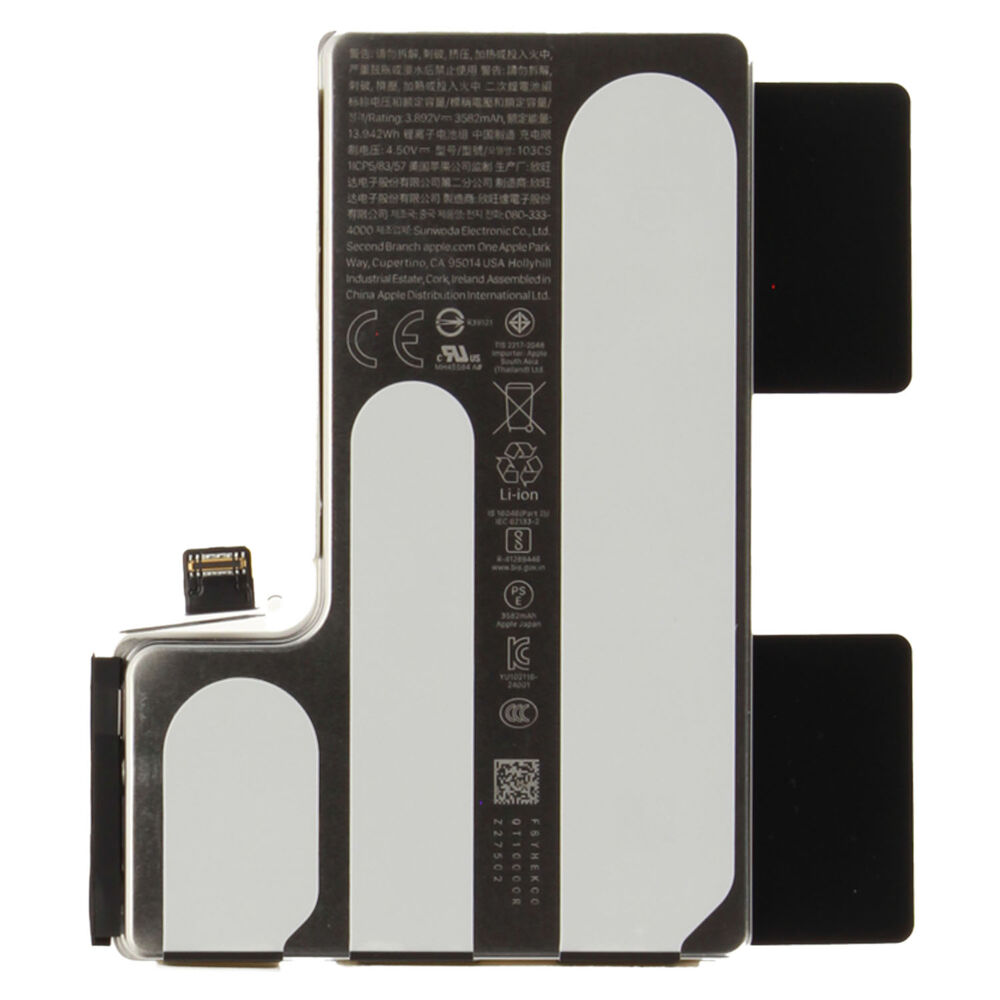 Middle Frame incl. battery (Original) - Black Titanium, Apple iPhone 16 Pro