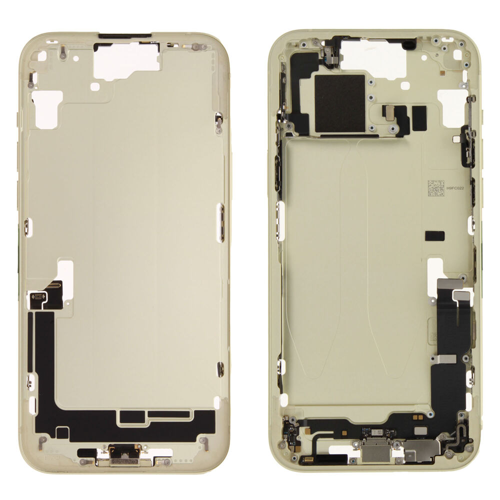 Middle Frame incl. battery (Original) - Yellow, Apple iPhone 15 Plus