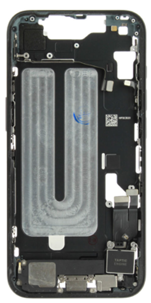 Rear Cover (Pulled A) incl. small parts - Black, For iPhone 16e