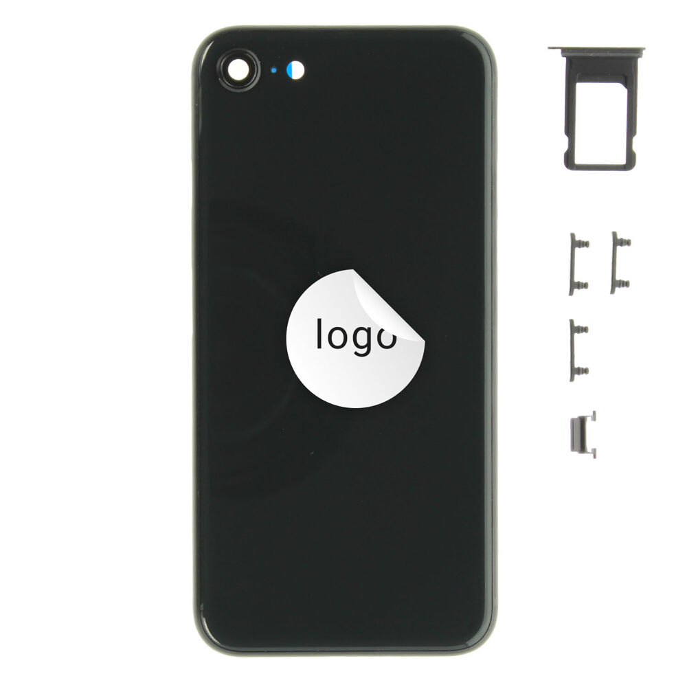 Rear Cover (Factory std.) - Black, For iPhone SE (2020)