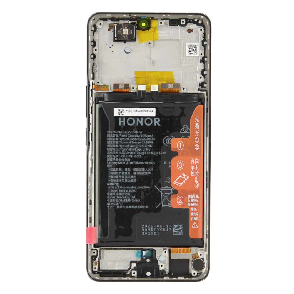 Módulo Pantalla Display incl. frame (Original) - Black, Honor Magic7 Lite Original Service Pack
